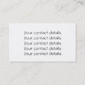 BLUME DES LEBENS/des Blume DES Lebens - zweifarbig Visitenkarte (Rückseite)