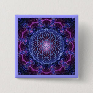BLUME des Lebens/des Lebens des Lebens Mandala II Button