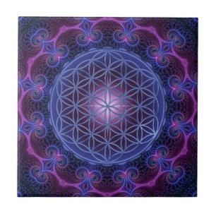 BLUME des Lebens/des Lebens des Lebens Mandala II Fliese
