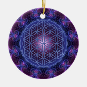 BLUME des Lebens/des Lebens des Lebens Mandala II Keramikornament