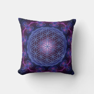 BLUME des Lebens/des Lebens des Lebens Mandala II Kissen