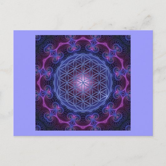 BLUME des Lebens/des Lebens des Lebens Mandala II Postkarte (Vorderseite)