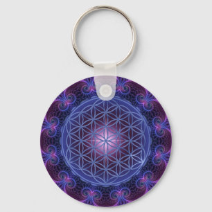 BLUME des Lebens/des Lebens des Lebens Mandala II Schlüsselanhänger