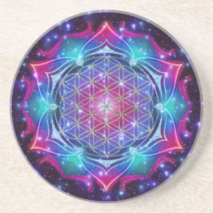 BLUME des Lebens/des Lebens des Lebens Mandala IV Untersetzer