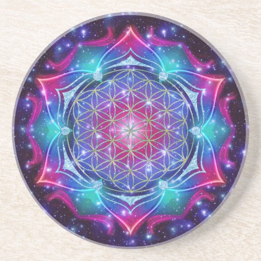 BLUME des Lebens/des Lebens des Lebens Mandala IV Untersetzer (Vorne)