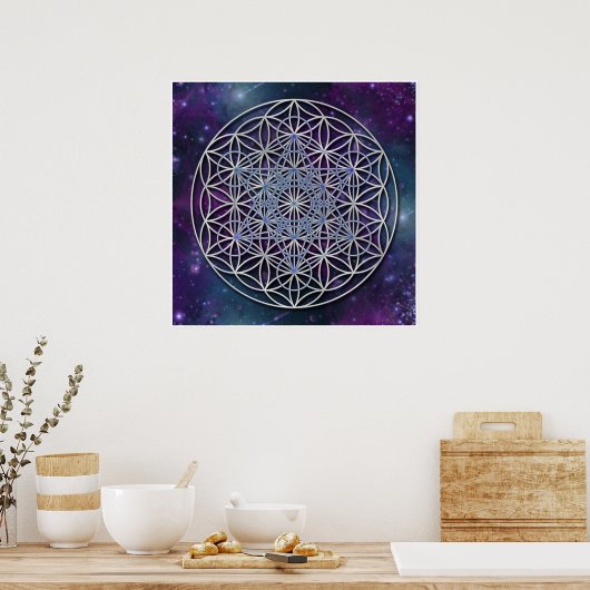 BLUME DES LEBENS - Erzengel Metatron Cube Poster (Küche)