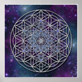 BLUME DES LEBENS - Erzengel Metatron Cube Poster (Vorne)