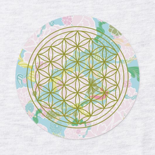 Blume des Lebens Etiketten (Design 2)