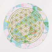 Blume des Lebens Etiketten (Design 2)