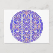 Blume des Lebens (Farbe 3) Postkarte (Vorderseite)