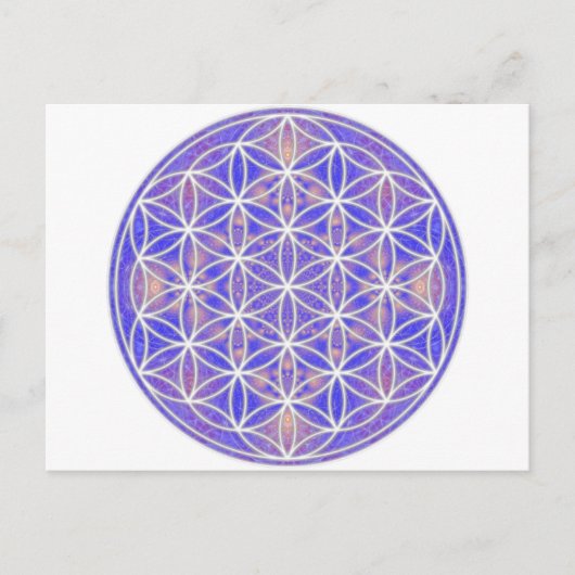 Blume des Lebens (Farbe 3) Postkarte (Vorderseite)