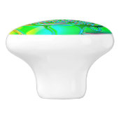 Blume des Lebens - farbenfroh 1 Keramikknauf (Seitenansicht)