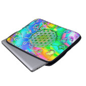 Blume des Lebens - farbenfroh 1 Laptopschutzhülle (Vorne Knopf)