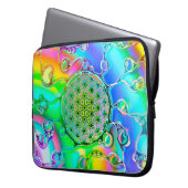 Blume des Lebens - farbenfroh 1 Laptopschutzhülle (Vorderseite Links)