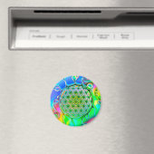 Blume des Lebens - farbenfroh 1 Magnet (In Situ (Geschirrspüler))