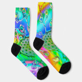 Blume des Lebens - farbenfroh 1 Socken (Rechts)