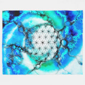 Blume des Lebens - farbenfroh 2 Fleecedecke (Vorderseite (Horizontal))