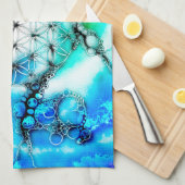 Blume des Lebens - farbenfroh 2 Geschirrtuch (Viertel Falte)