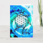 Blume des Lebens - farbenfroh 2 Karte (Vorderseite)