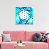 Blume des Lebens - farbenfroh 2 Leinwanddruck (Insitu (Wohnzimmer))