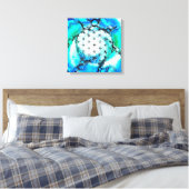 Blume des Lebens - farbenfroh 2 Leinwanddruck (Insitu (Schlafzimmer))