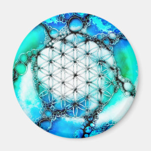 Blume des Lebens - farbenfroh 2 Magnet