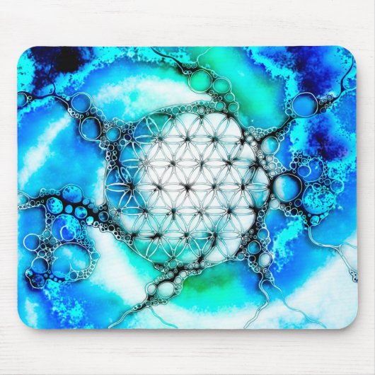 Blume des Lebens - farbenfroh 2 Mousepad (Vorne)