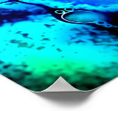 Blume des Lebens - farbenfroh 2 Poster (Ecke)