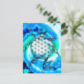 Blume des Lebens - farbenfroh 2 Postkarte (Stehend Vorderseite)