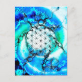 Blume des Lebens - farbenfroh 2 Postkarte (Vorderseite)