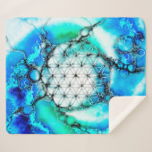 Blume des Lebens - farbenfroh 2 Sherpadecke (Vorderseite (Horizontal))