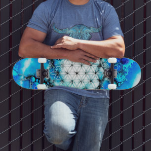 Blume des Lebens - farbenfroh 2 Skateboard