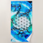 Blume des Lebens - farbenfroh 2 Strandtuch (Vorderseite)