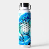 Blume des Lebens - farbenfroh 2 Trinkflasche (Rückseite)
