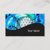 Blume des Lebens - farbenfroh 2 Visitenkarte (Vorderseite)