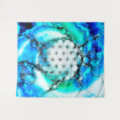 Blume des Lebens - farbenfroh 2 Wandteppich (Vorderseite (Horizontal))