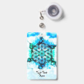 Blume des Lebens - farbenfroh 3 Ausweis (Vorderseite mit Ausziehbar)