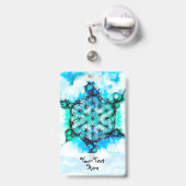 Blume des Lebens - farbenfroh 3 Ausweis (Rückseite mit Ausziehbar)