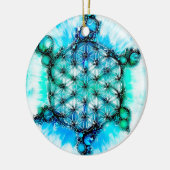 Blume des Lebens - farbenfroh 3 Keramik Ornament (Links)