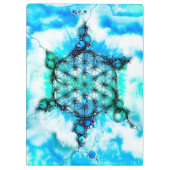 Blume des Lebens - farbenfroh 3 Klemmbrett (Rückseite)