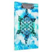 Blume des Lebens - farbenfroh 3 Klemmbrett (Rechts)