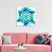 Blume des Lebens - farbenfroh 3 Leinwanddruck (Insitu (Wohnzimmer))
