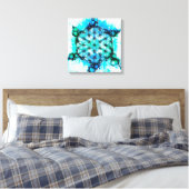 Blume des Lebens - farbenfroh 3 Leinwanddruck (Insitu (Schlafzimmer))