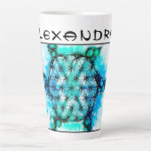 Blume des Lebens - farbenfroh 3 Milchtasse (Vorderseite)