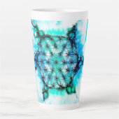 Blume des Lebens - farbenfroh 3 Milchtasse (Vorderseite)