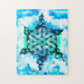 Blume des Lebens - farbenfroh 3 Puzzle (Vertikal)