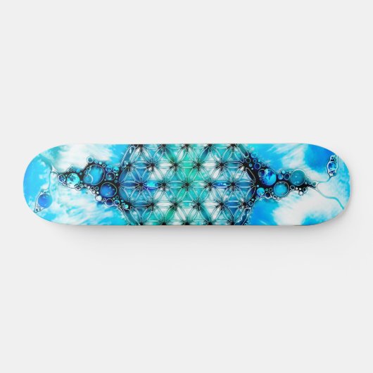 Blume des Lebens - farbenfroh 3 Skateboard (Horizontal)