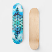 Blume des Lebens - farbenfroh 3 Skateboard (Vorderseite)