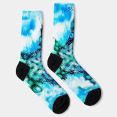 Blume des Lebens - farbenfroh 3 Socken (Rechts)