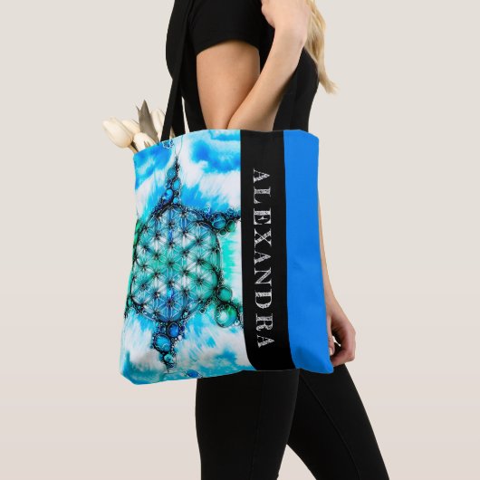 Blume des Lebens - farbenfroh 3 Tasche (Von Nahem)
